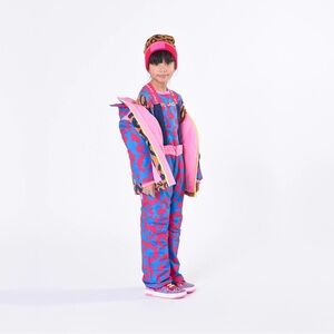 Marc Jacobs Kids' ski trousers and a jacket with a pink and blue leopard print